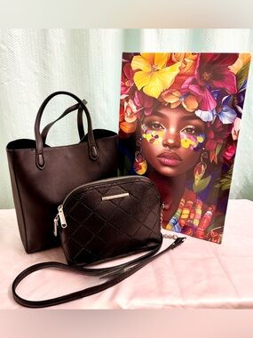 Like New - Steve Madden Two-Piece Tote and Crossbody Set